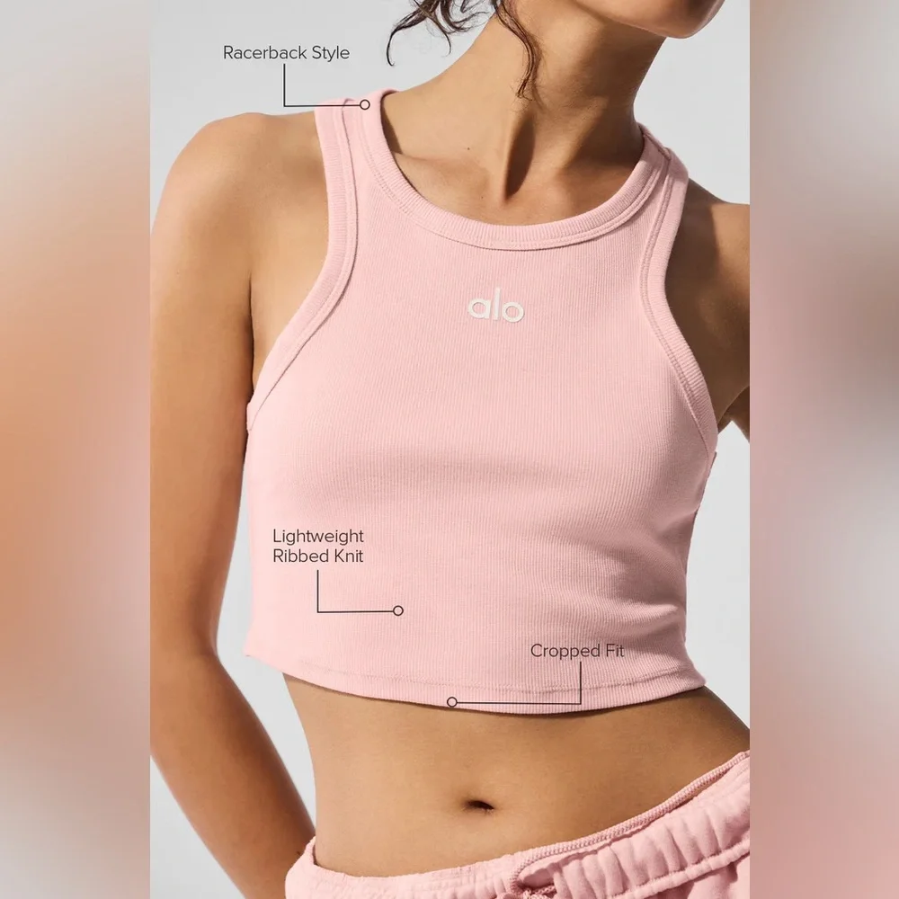 Alo Yoga Aspire Tank Pink Quartz/White S